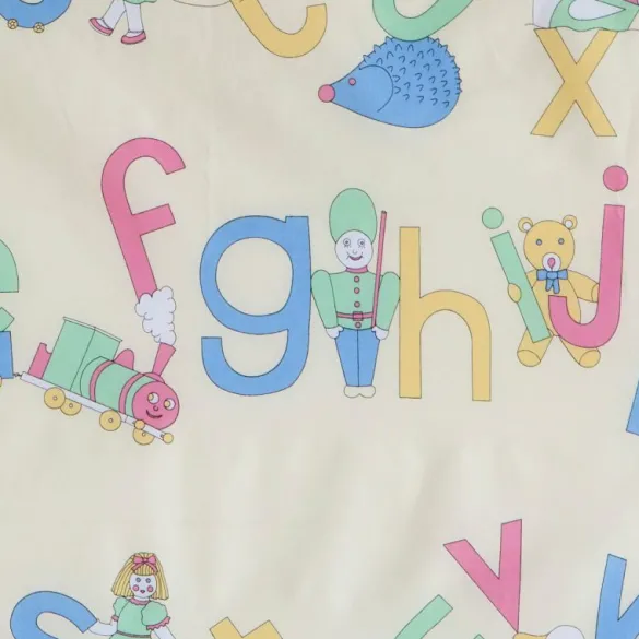 Best ABC Pastel Print Fabric - Cotton Tea Towels | Fabric By The Metre