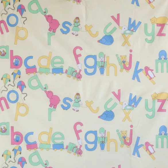 Best ABC Pastel Print Fabric - Cotton Tea Towels | Fabric By The Metre
