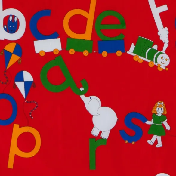 Store ABC Primary Print Fabric - Cotton Tea Towels | Fabric By The Metre