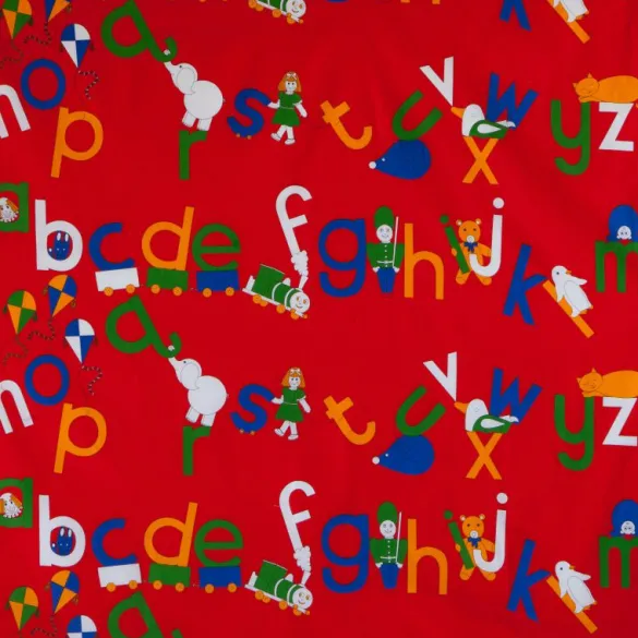 Store ABC Primary Print Fabric - Cotton Tea Towels | Fabric By The Metre