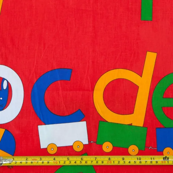 Store ABC Primary Print Fabric - Cotton Tea Towels | Fabric By The Metre