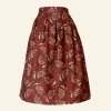 Cheap Ada - Chocolate Maple Leaf Skirt Women Skirts | Tea Towels