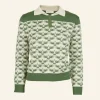 Outlet Aila - Green Jacquard Eagle - Knitted Top Tea Towels