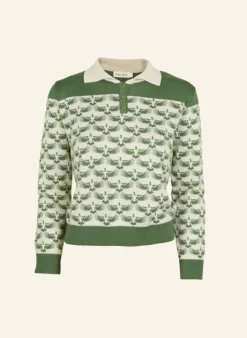 Outlet Aila - Green Jacquard Eagle - Knitted Top Tea Towels