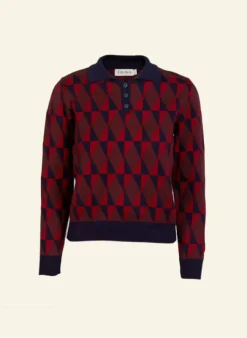 Clearance Aila - Red Prism Knitted Top Tea Towels