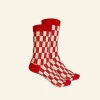 Cheap Ankle Socks - Red Check Women Socks | Socks