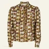 Fashion Anna - Rust Tortoiseshell Blouse Tea Towels