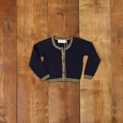 Hot Baby / Toddler Classic Cardigan - Sparkly Navy Kids Children's Knitwear | Baby