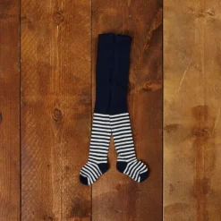 Fashion Baby Tights - Navy / Cream Stripe Kids Children's Accessories | Baby