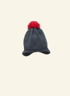 Shop Bobble Hat - Midnight Blue Kids Children's Knitwear | Children's Accessories