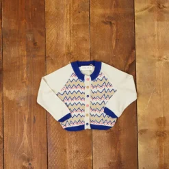 Best Children's Cardigan - Cream Zig Zag Kids Children's Knitwear | Tea Towels