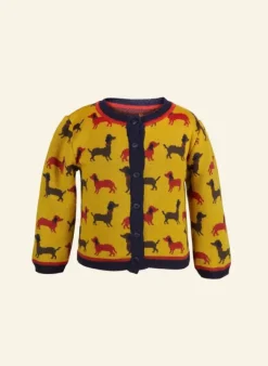 Best Sale Children's Cardigan - Mustard Sausage Dog Kids Children's Knitwear | Tea Towels
