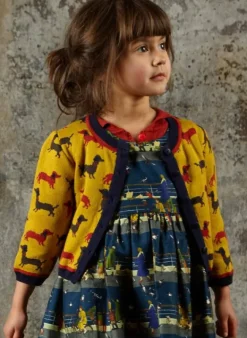 Best Sale Children's Cardigan - Mustard Sausage Dog Kids Children's Knitwear | Tea Towels