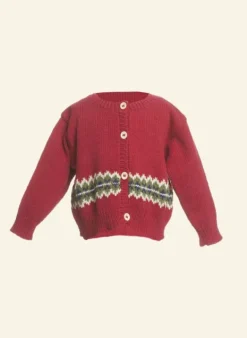 Best Children's Cardigan - Red Zig Zag Kids Children's Knitwear | Tea Towels