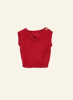 Sale Children's Tank Top - Red Cotton Kids Children's Knitwear | Baby