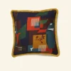 Store Cushion Cover - Navy Allotment Tea Towels | Cushion Covers