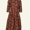 Best Sale Cynthia - Chocolate Maple Leaf Dress Women Dresses | Tea Towels