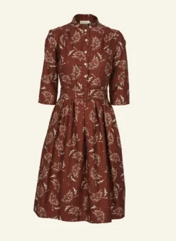 Best Sale Cynthia - Chocolate Maple Leaf Dress Women Dresses | Tea Towels