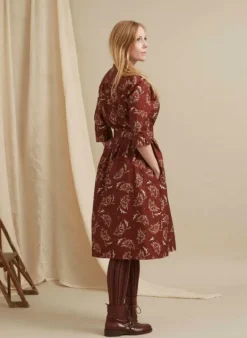 Best Sale Cynthia - Chocolate Maple Leaf Dress Women Dresses | Tea Towels