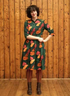 Sale Cynthia - Dark Green Tents Dress Women Dresses | Tea Towels