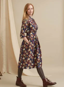 Hot Cynthia - Navy Damson Dress Women Dresses | Tea Towels