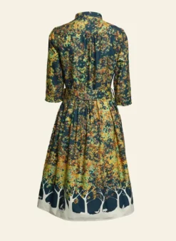 Discount Cynthia - Navy Forest Dress Women Dresses | Tea Towels