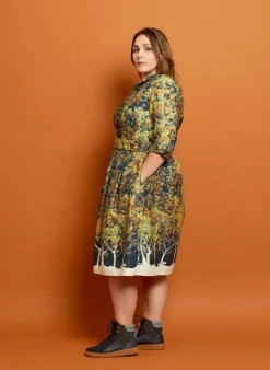 Discount Cynthia - Navy Forest Dress Women Dresses | Tea Towels