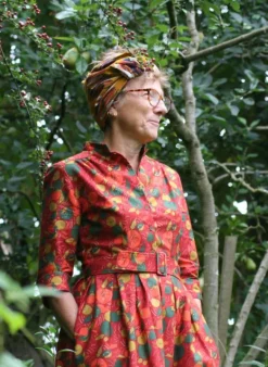 Outlet Cynthia - Red Apple Orchard Women Dresses | Tea Towels