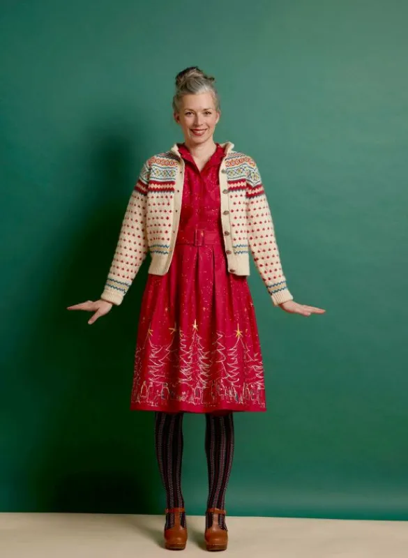 Online Cynthia - Red Christmas Dress Women Dresses | Tea Towels