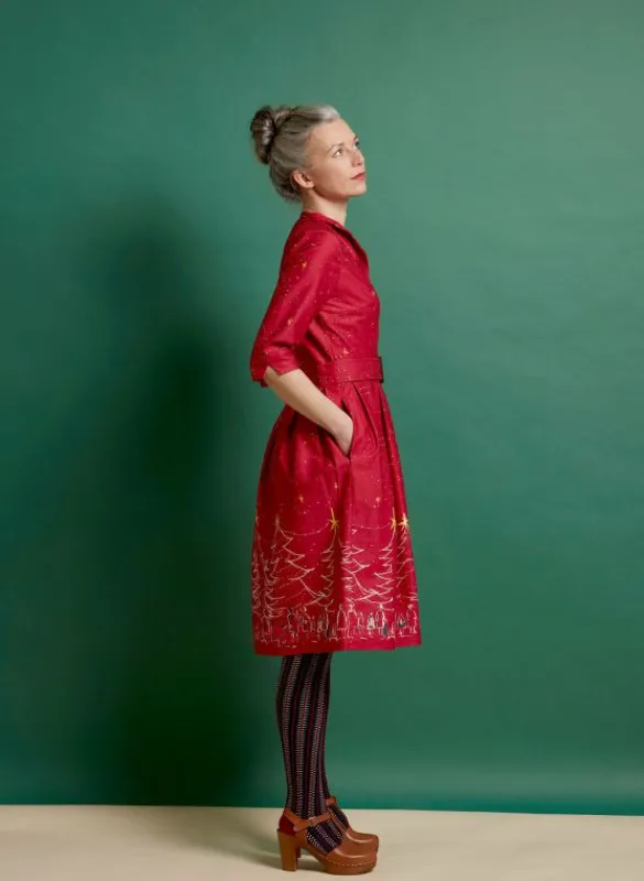 Online Cynthia - Red Christmas Dress Women Dresses | Tea Towels