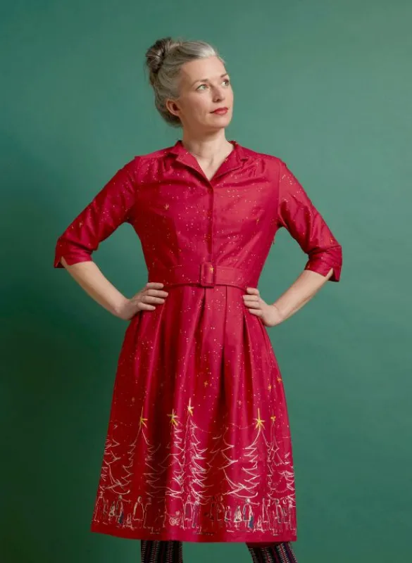 Online Cynthia - Red Christmas Dress Women Dresses | Tea Towels