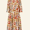 Clearance Cynthia - Rust Acorn Dress - Tencel Women Dresses | Tea Towels