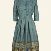 Sale Cynthia - Teal Loch Ness Monster Dress Women Dresses | Tea Towels