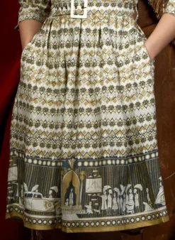 Online Cynthia Dress - Cream Moving Pictures Women Dresses | Tea Towels