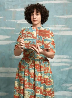 Fashion Cynthia Dress - Mandarin Treasure Map Women Dresses | Tea Towels