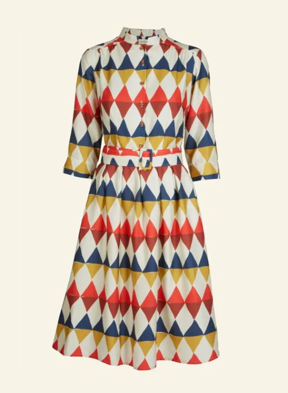 Shop Cynthia Dress - Multi Harlequin Women Dresses | Tea Towels