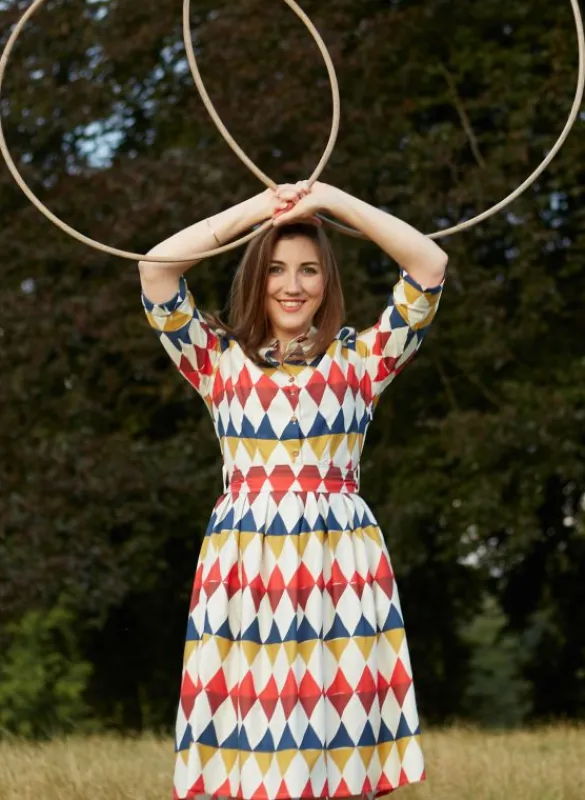 Shop Cynthia Dress - Multi Harlequin Women Dresses | Tea Towels