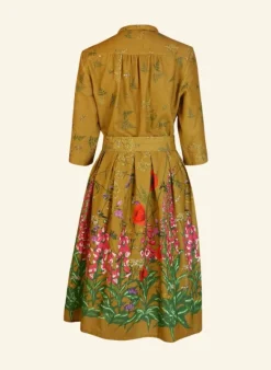 Flash Sale Cynthia Dress - Mustard Wildflowers Women Dresses | Tea Towels