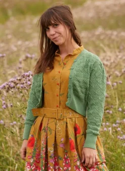 Flash Sale Cynthia Dress - Mustard Wildflowers Women Dresses | Tea Towels
