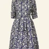 Flash Sale Cynthia Dress - Navy Autumn Leaves Women Dresses | Tea Towels