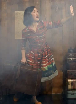Hot Cynthia Dress - Rust Flying Scotsman Women Dresses | Tea Towels