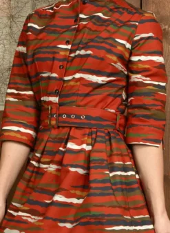 Hot Cynthia Dress - Rust Flying Scotsman Women Dresses | Tea Towels