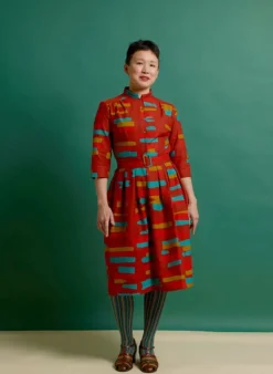 New Cynthia Dress - Rust Red Archive Women Dresses | Tea Towels