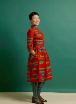 New Cynthia Dress - Rust Red Archive Women Dresses | Tea Towels