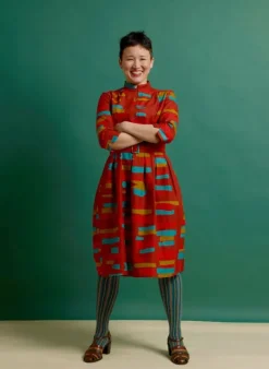 New Cynthia Dress - Rust Red Archive Women Dresses | Tea Towels
