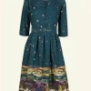 Hot Cynthia Dress - Teal Yorkshire Dales Women Dresses | Tea Towels
