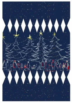 Clearance DIY Christmas Cracker - Navy Christmas Template Tea Towels