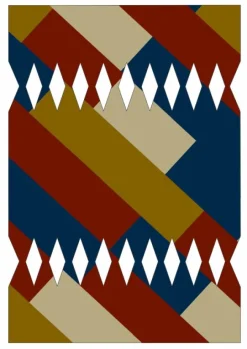 Cheap DIY Christmas Cracker - Rust Bauhaus Template Tea Towels