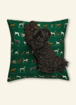 Fashion Dog Bed - Green Porcelain Dogs Tea Towels | Dog Beds