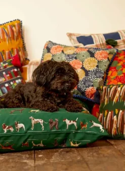 Fashion Dog Bed - Green Porcelain Dogs Tea Towels | Dog Beds